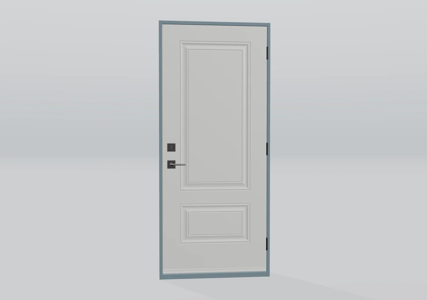Vista 3D de puerta configurable para explicar Suiza: software de configuración 3D a medida e implantación.