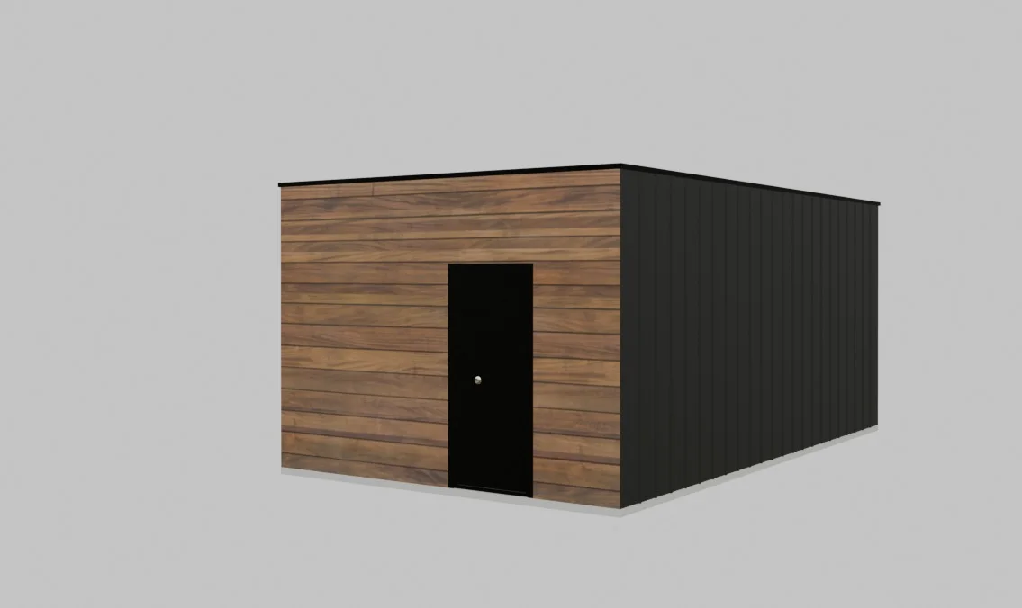 Vista 3D de edificio modular configurable para explicar Canadá: configuradores de edificios modulares, software a medida e implantación.